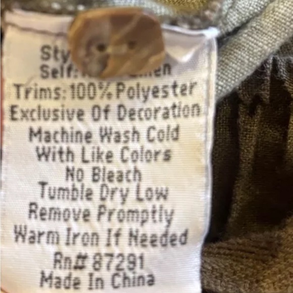 JOHNNY WAS Vella Camo-Print Cropped Linen Pants Size XS - Picture 8 of 10